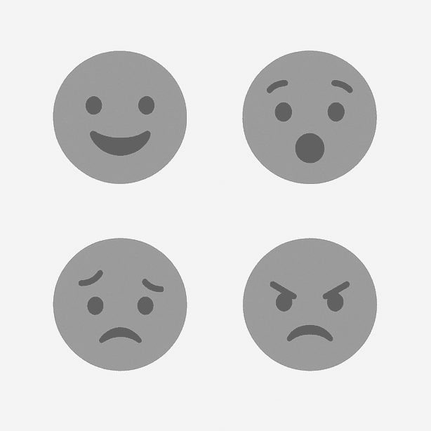 Mood tracking feature showing different emotional states