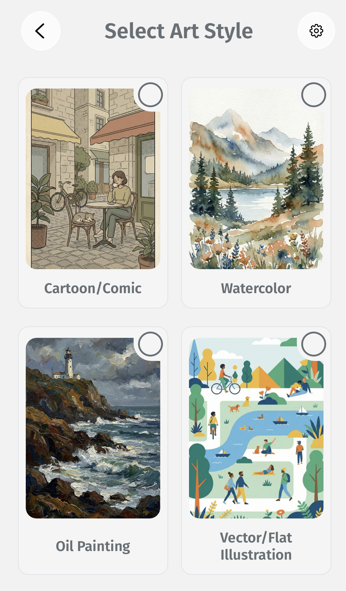 Visual styles gallery